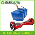 36v 4.4ah battery scooter lithium