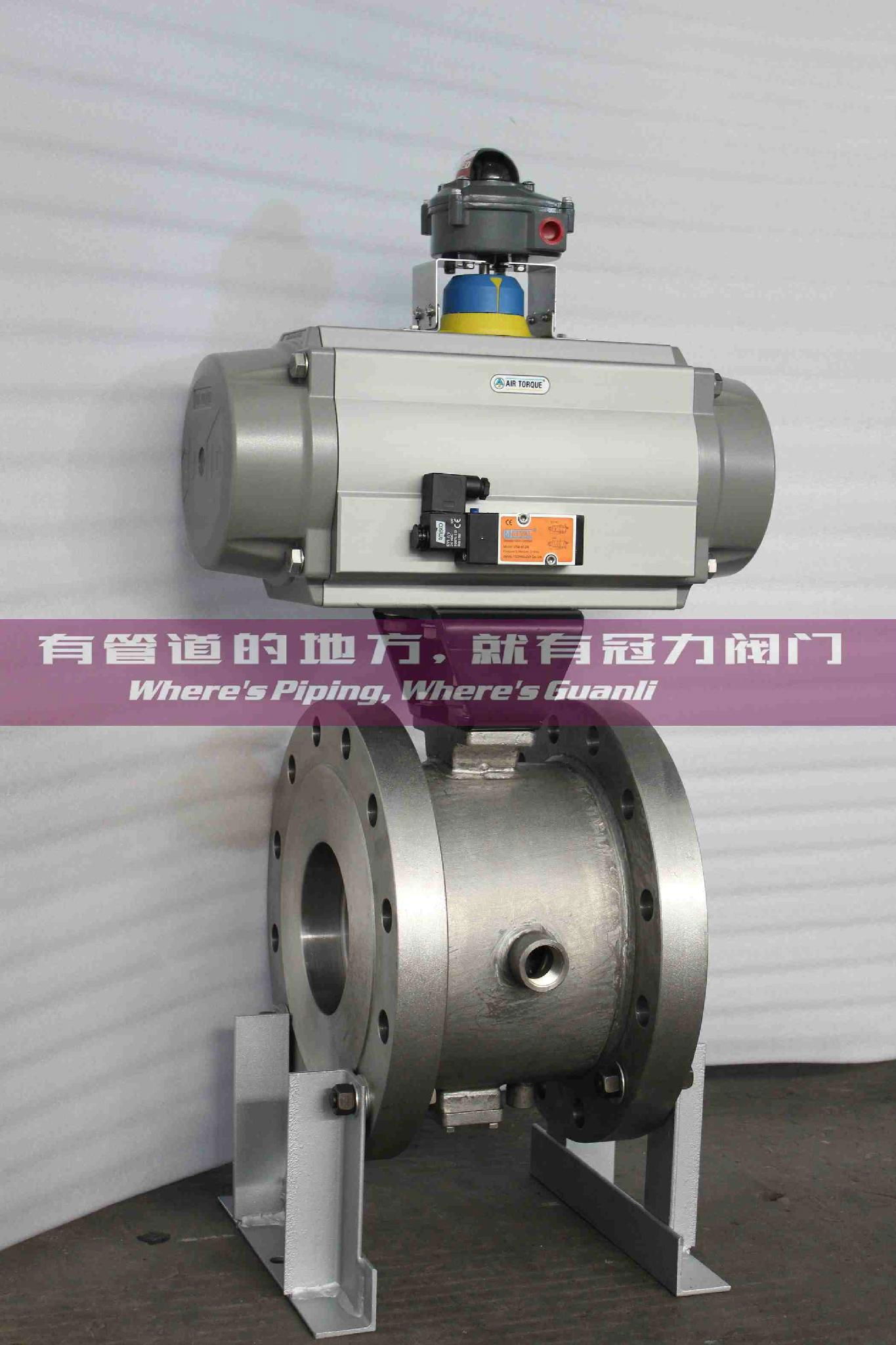 Segment Ball Valve With Heating Jacket Flange End 2