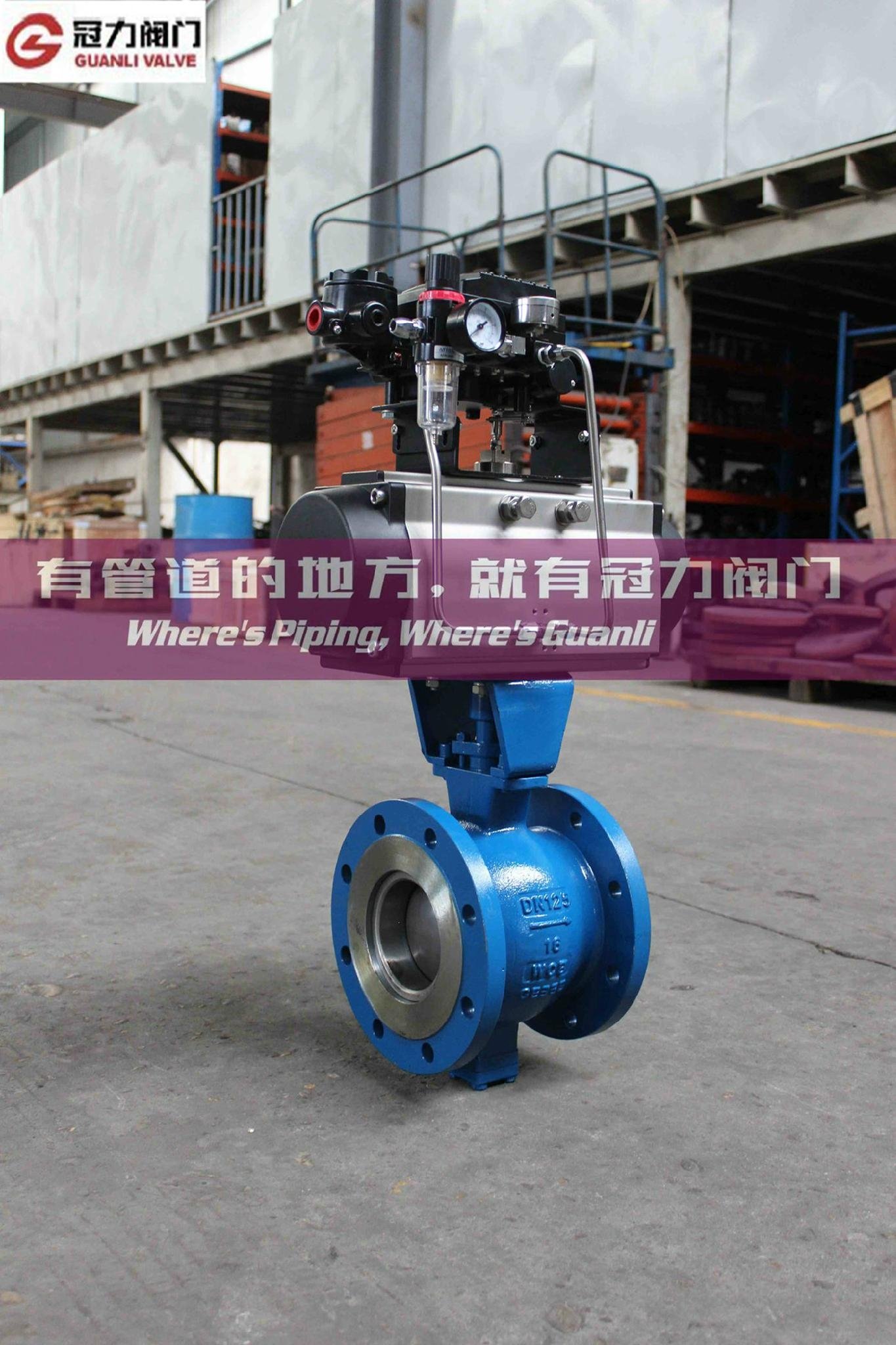 Segment Ball Valve With Heating Jacket Flange End 3