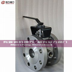 Flanged segment V-notch ball valve