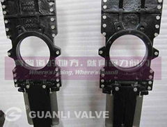 Through conduit knife gate valve