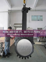 Bevel gear JIS knife gate valve