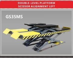 Double-level platform scissor alignment lift