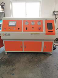 High pressure hose blasting test bench