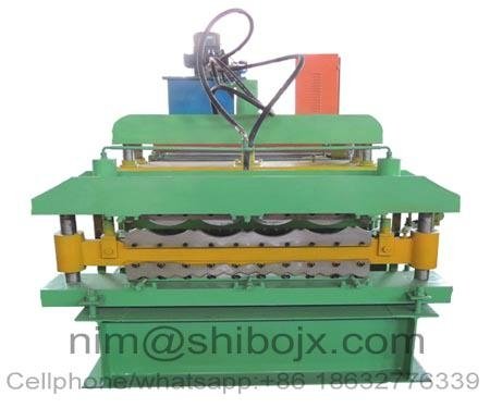 Double layer roll forming machine for roofing panel with tile 2