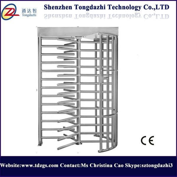 Access control automatic full height turnstile gate with fingerprint attendance