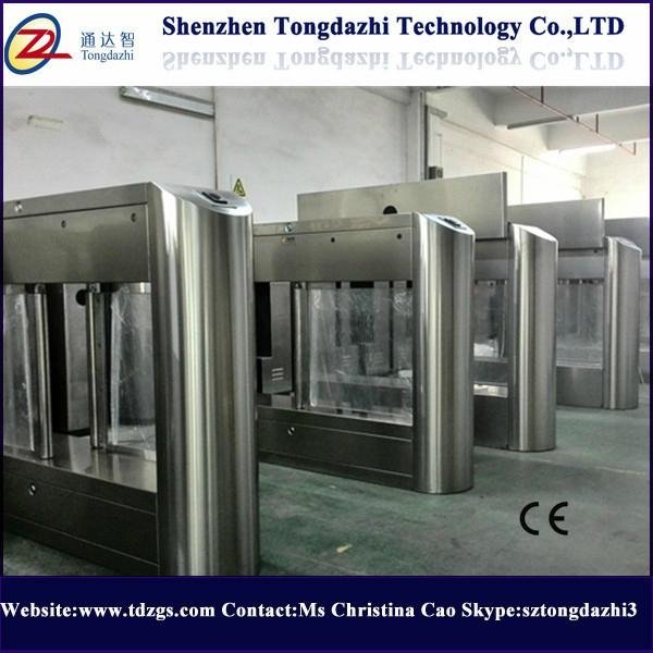 Fully automatic turnstile mechanism station coin operated swing gate barrier