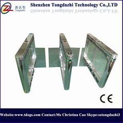 High quality mirror surface automatic security swing barrier for block gate