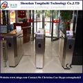 Counter retractable bi-directional fast lane speed flap barrier turnstile gate