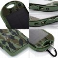 Private Label Camo Solar Power Bank 12000mah Outdoor USB Mobile Phone Charger  2
