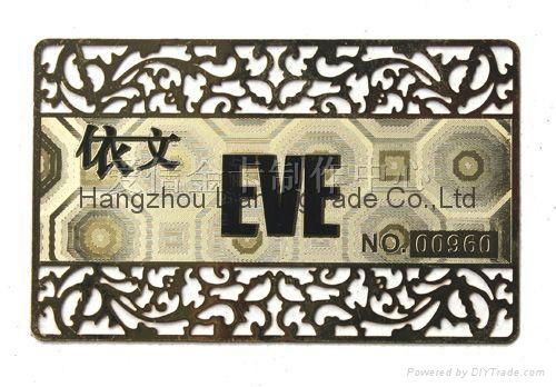 direct factory metal engraved custom cheap metal business card 5
