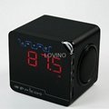 Wooden alarm clock bluetooth speaker LV-A6 4