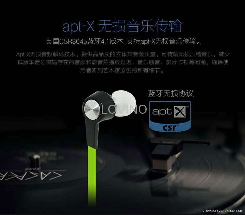 Hottest fashional sporty bluetooth earphone LV-X7 4