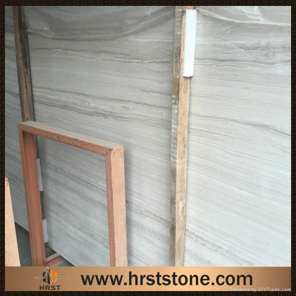 Chinese white wooden marble tile and slab 4