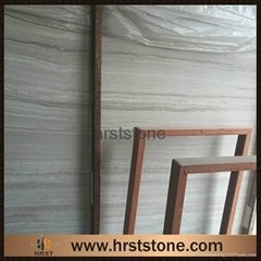 Chinese white wood marble slab