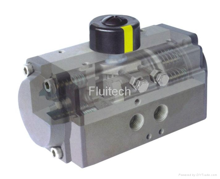 Spring return pinion and rack pneumatic actuator manufacturer DN32