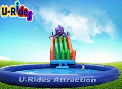 Octopus Commercial Fun Inflatable Water Parks Mobile Folded 26M X 26M