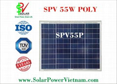 High Efficiency solar panel made in Vietnam with TUV sud certificate - 55W poly