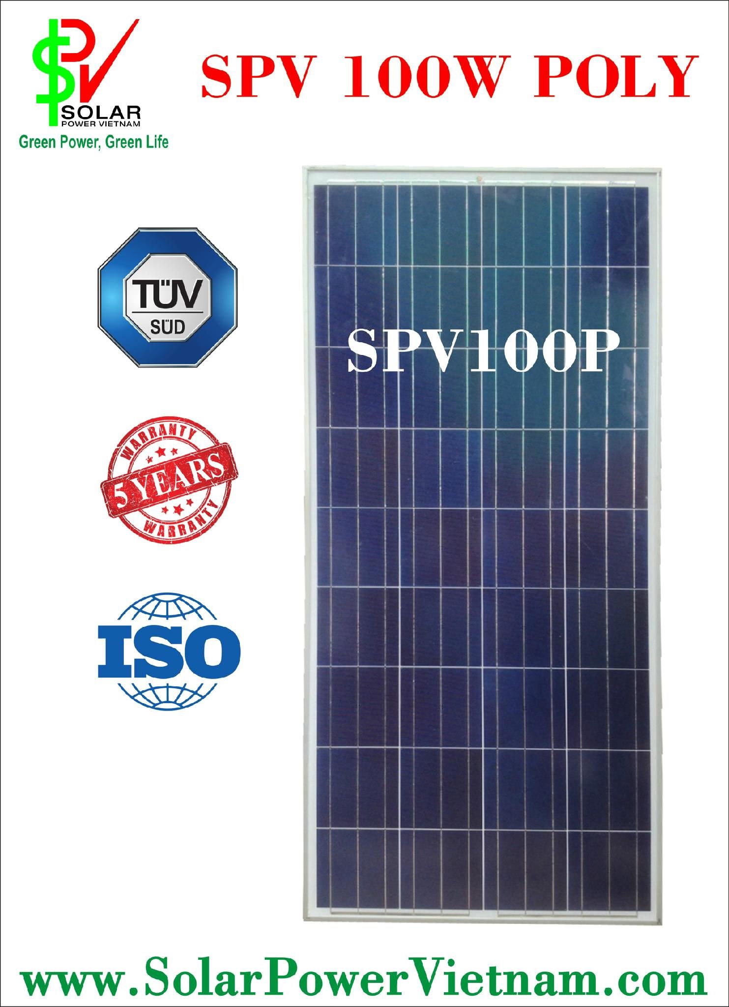 High Efficiency solar panel made in Vietnam with TUV sud certificate - 100W poly