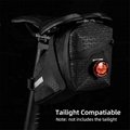 Reflective Rear Cycling Saddle Bag Taillight MTB Rode Bike Large Capacity Bag Bi