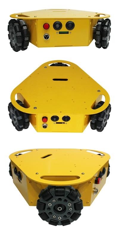 3WD Triangular 100mm omni wheel mobile robotics car 10003 4