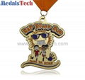  Soft Enamel Sports Medal with Sublimation  Ribbon 4