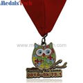 high quality cheap custom plated metal medal with  ribbon 5