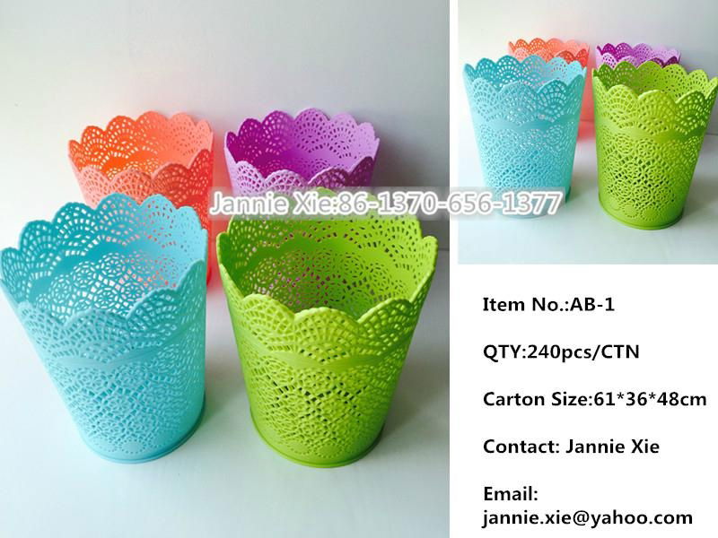 Plastic Storage Basket Table Dustbin Car Dustbin Flower Pot