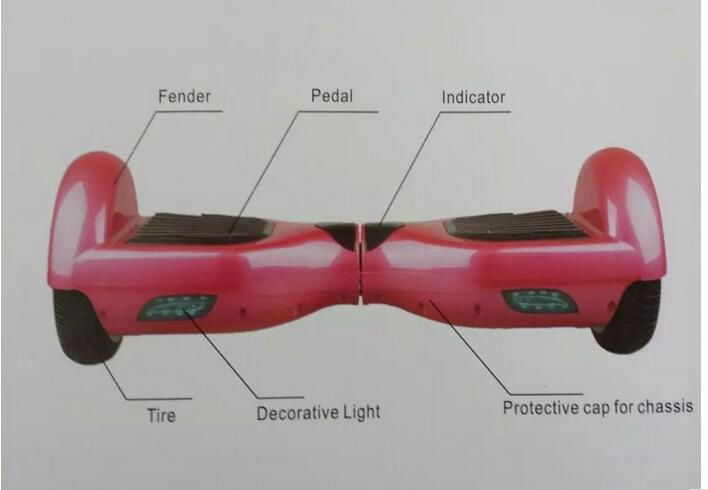 6.5 inches Classic paragraph Hoverboard 2 wheel electric  scooter balance car 2