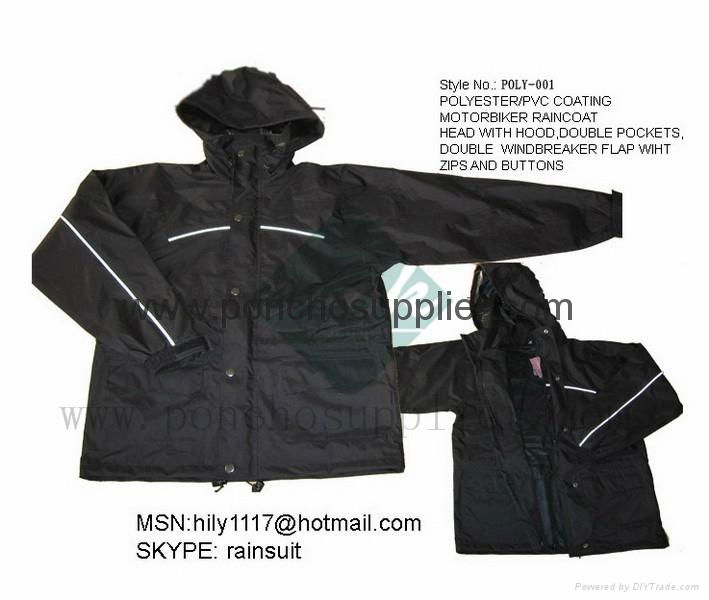 Nylon Motorbicycle Raincoats Polyester Raincoats  3