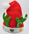 Wholesale Good Quality LED Plush Unique Christmas Hat Santa Hat  4
