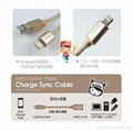 Apple Sync charge cable-Alum. connector-1.2M-Gold 3