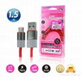 2.0 A (M)-Micro USB Braided Charging cable-1.5M 2