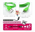 2.0 A (M)-Micro USB Slim Sync Charging Cable, 1.5M, Neon Green 3