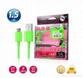 2.0 A (M)-Micro USB Slim Sync Charging Cable, 1.5M, Neon Green 2