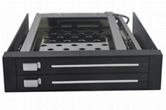 Dual 2.5in hard Drives for 3.5In Trayless hdd enclosureHot Swap Sata Mobile Rack