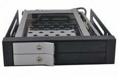 2 bay hdd enclosure 2.5in hdd for 3.5In Trayless Hot Swap Sata Mobile Rack