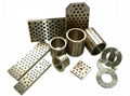 Cast bronze bushing slide bearing with graphite self-lubricating 3