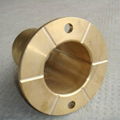 Self-lubricating flanging bronze bearing with graphite