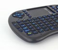 Mini wireless backlight keyboard , 2.4GHz keyboard with battery 4