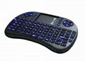 Mini wireless backlight keyboard , 2.4GHz keyboard with battery 1