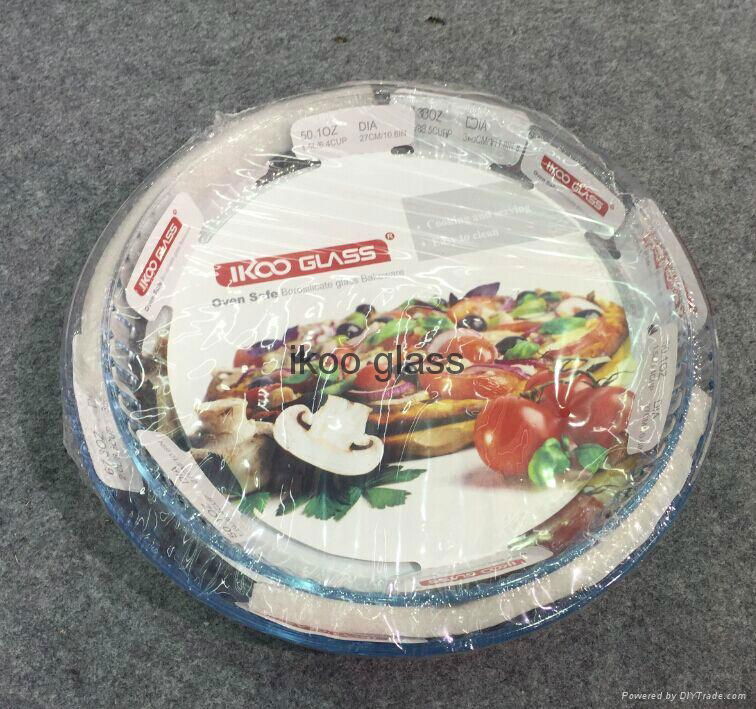 pyrex glass bakeware, safe for oven,microwave,freezer,dishwasher IKOO