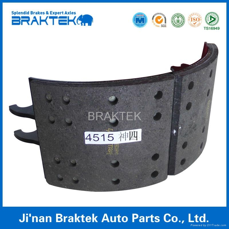 high quality semi trailer brake shoe set 4515 BRAKTEK (China Trading