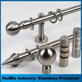 Luxury Stainless Steel Curtain Rod Accessories Set for Home & Window 