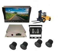 2017NEW Design Forklift reverse parking sensor system with Rear view camera