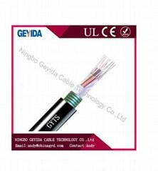 Outdoor fiber optic cable with duct 