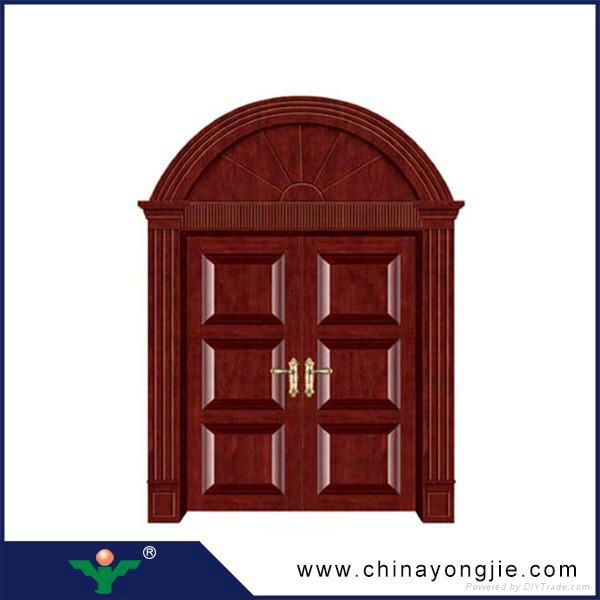 2015 new products zhejiang solid wooden gate door price Quality Assured 2