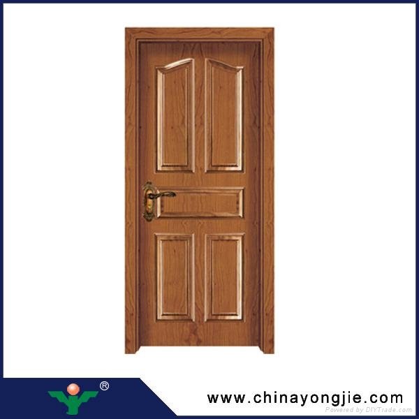 Zhejiang hot sale interior mdf door frame wooden double door designs 3