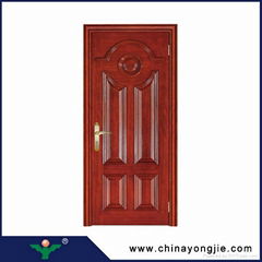 Zhejiang hot sale interior mdf door frame wooden double door designs