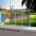 Aluminum Bus Shelter With Seats 1